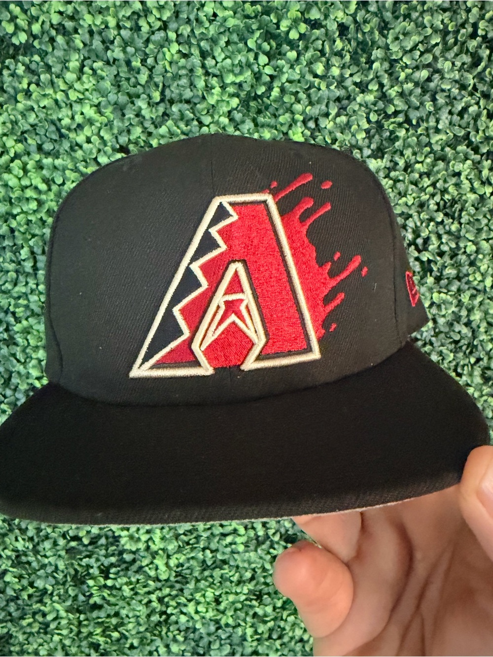 New Era Black Hat with Red & White Arizona 'A' Logo
